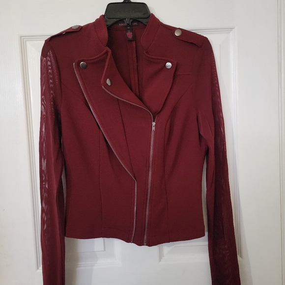 Material Girl Jackets & Blazers - Material Girl Jacket With Mesh Sleeves